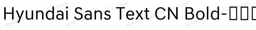 Hyundai Sans Text CN Bold字体转换